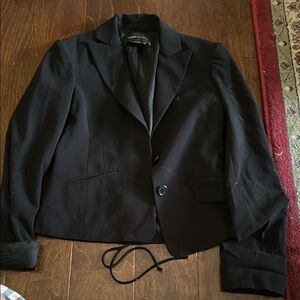 BCBG Black Blazer with Notched Lapel